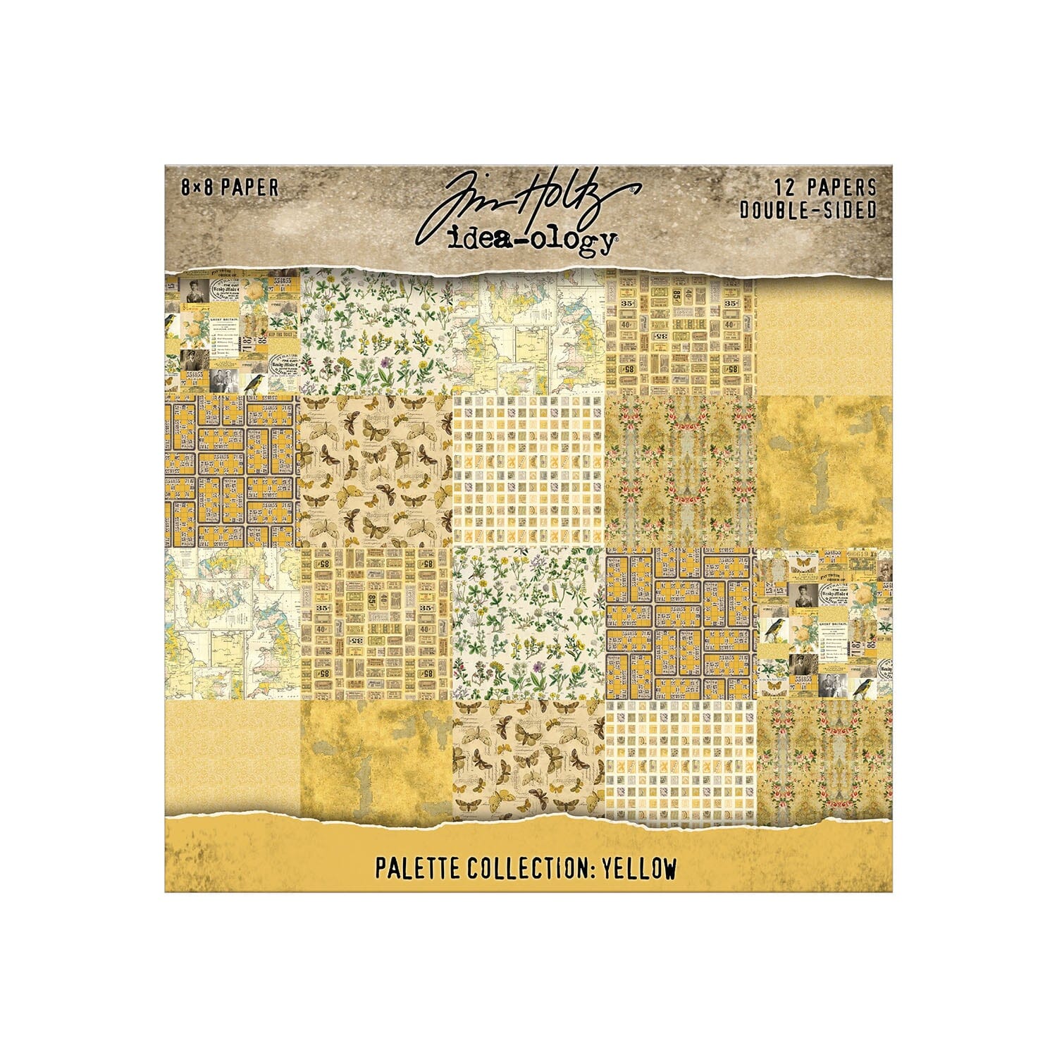 Tim Holtz 8x8 Palette Collection Yellow